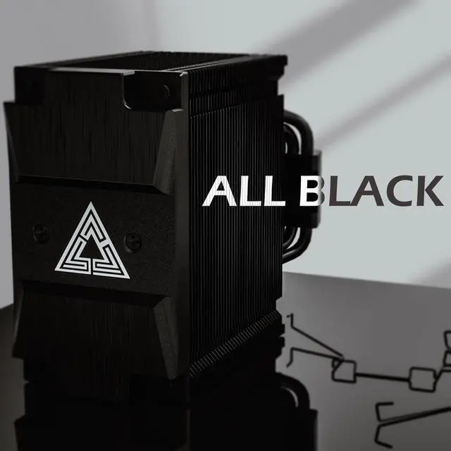 Alt view image 5 of 7 - Montech AIR COOLER 210, 210W TDP, ARGB CPU Cooler, Massive Cooling Power, Six Heat Pipes, All Black