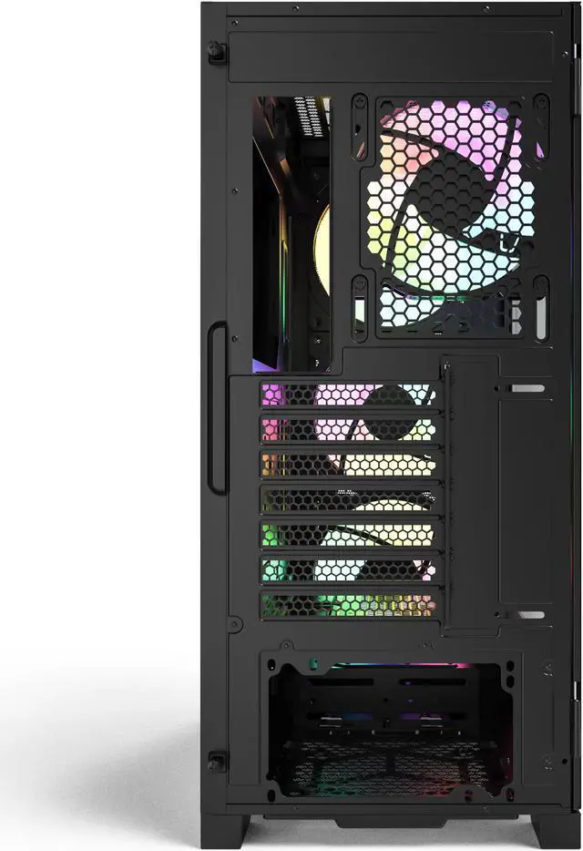 Alt view image 4 of 8 - Montech AIR 1000 Premium Black ATX Mid Tower Case /3 x 140mm,1 x 120mm ARGB Fans Pre-installed/Swivel Glass Side Panel /Mesh and Tempered Glass front panel