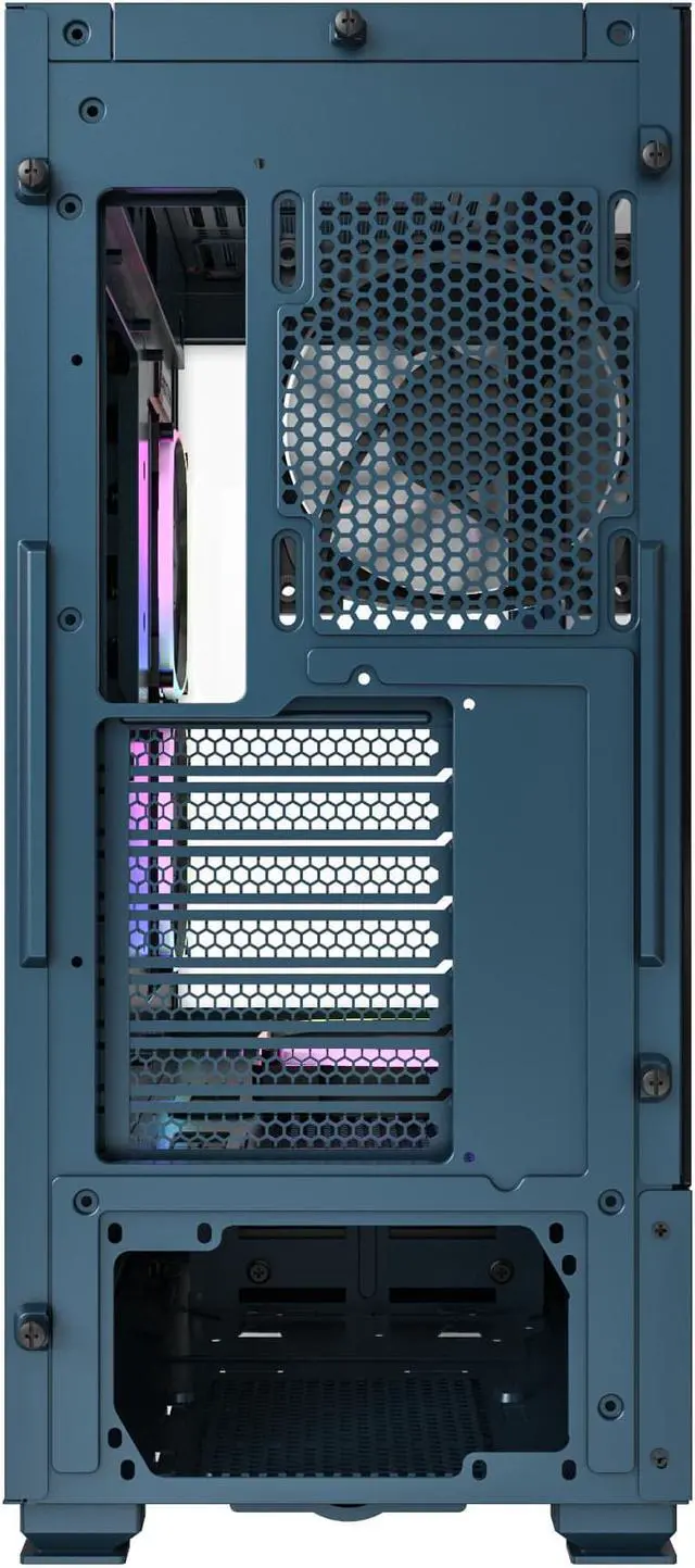 Alt view image 4 of 8 - Montech Sky Two, Dual Tempered Glass, 4X PWM ARGB Fans Pre-Installed, ATX Gaming Mid Tower Computer Case, Type C, High Airflow Performance- Morocco Blue