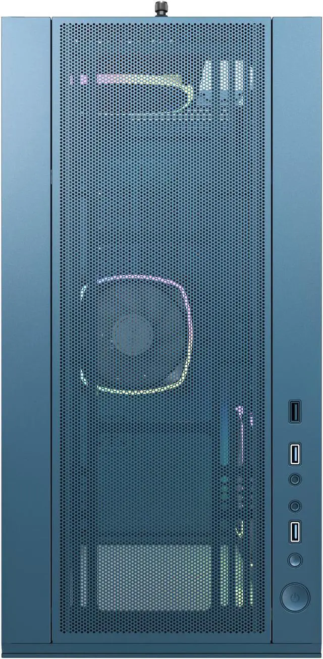 Alt view image 7 of 8 - Montech Sky Two, Dual Tempered Glass, 4X PWM ARGB Fans Pre-Installed, ATX Gaming Mid Tower Computer Case, Type C, High Airflow Performance- Morocco Blue