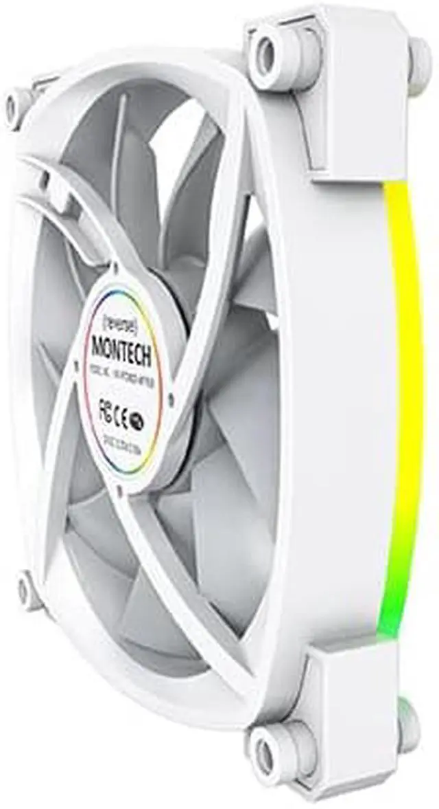 Alt view image 5 of 7 - Montech RX 120 ARGB Reversed Fan  1600PWM, High-End Durability, Silent Performance, and Stunning ARGB Design (120mm, White)