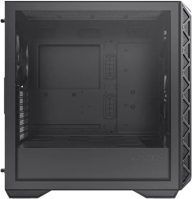 Alt view image 2 of 8 - Montech AIR 903 BASE, E-ATX Mid Tower Case, High Airflow with Max Capacity, 3x 140mm PWM Fans Pre-installed, Tempered Glass Side Panel, Mesh Front, TYPE-C, Support 4090 GPUs, Black