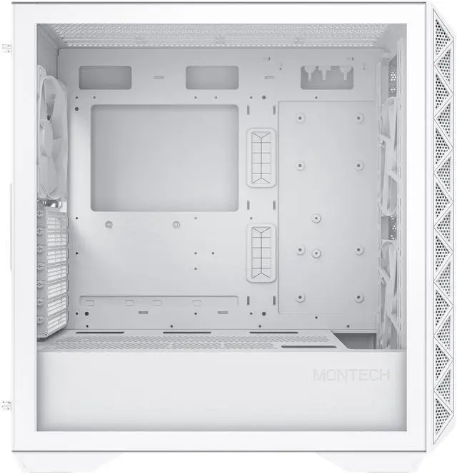 Alt view image 2 of 6 - Montech AIR 903 BASE, E-ATX Mid Tower Case, High Airflow with Max Capacity, 3x 140mm PWM Fans Pre-installed, Tempered Glass Side Panel, Mesh Front, TYPE-C, Support 4090 GPUs, White