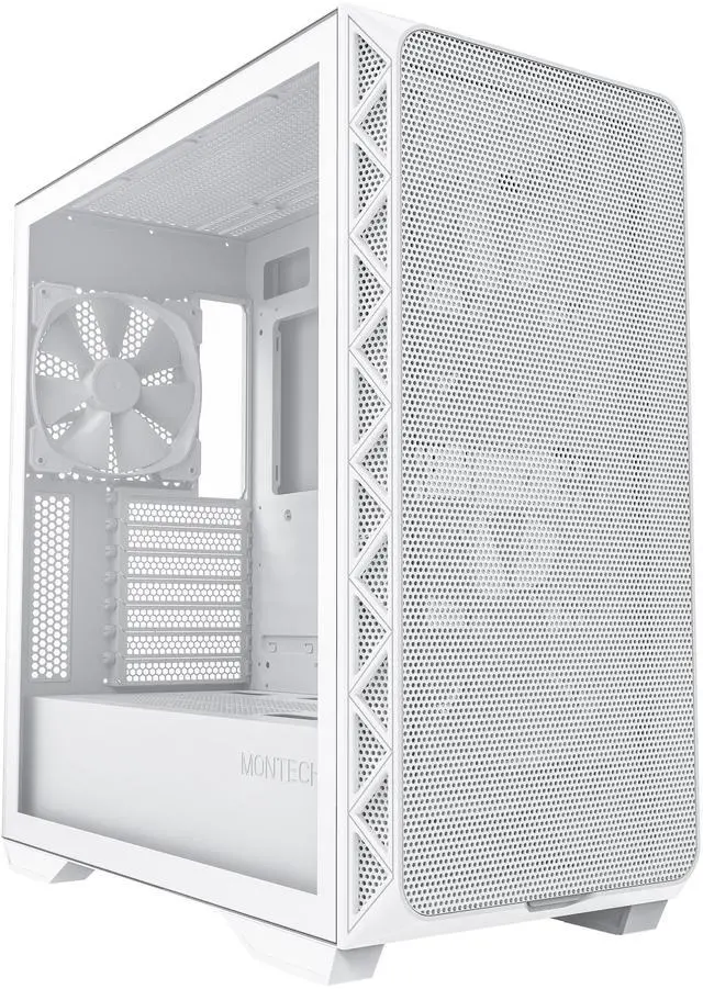 Main image of Montech AIR 903 BASE, E-ATX Mid Tower Case, High Airflow with Max Capacity, 3x 140mm PWM Fans Pre-installed, Tempered Glass Side Panel, Mesh Front, TYPE-C, Support 4090 GPUs, White