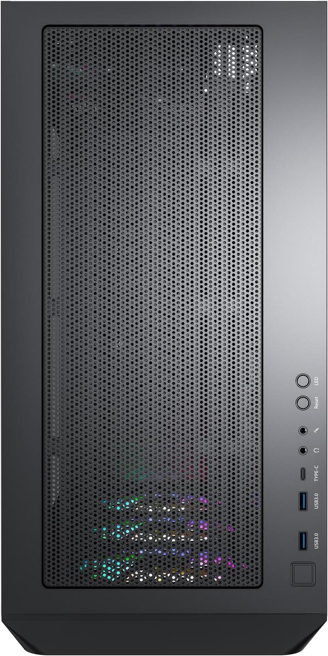 Alt view image 6 of 6 - Montech AIR 903 MAX, E-ATX Mid Tower Case, High Airflow, 3x 140mm ARGB PWM & 1x 140mm PWM Fans Pre-installed, Tempered Glass Side Panel, Mesh Front, TYPE-C, Support 4090 GPUs, Black