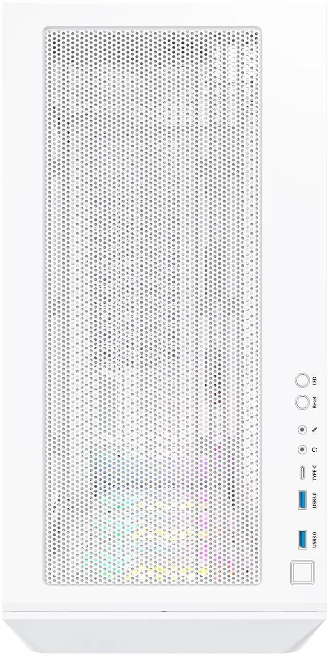 Alt view image 6 of 8 - Montech AIR 903 MAX, E-ATX Mid Tower Case, High Airflow, 3x 140mm ARGB PWM & 1x 140mm PWM Fans Pre-installed, Tempered Glass Side Panel, Mesh Front, TYPE-C, Support 4090 GPUs, White