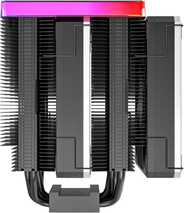 Alt view image 11 of 14 - Montech Metal DT24 Premium, High Performance Dual-Tower CPU Cooler, with 2X Metal 120 PWM Fans, ARGB Aluminum Top Cover, 270W TDP, Intel LGA 1851, 1700, 1200 / AMD AM5, AM4 Compatible -  All Black