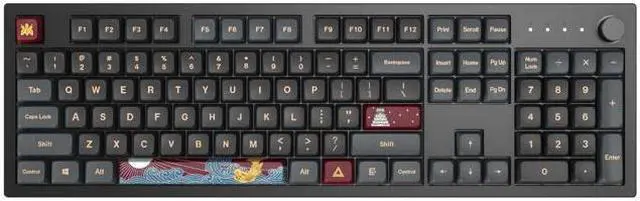 Alt view image 4 of 8 - Montech MKey Mechanical Gaming Keyboard: Customizable RGB LED, Premium MDA Profile PBT Keycap, Engineered Acoustics, Hot-Swappable Gateron G Pro 2.0 Switches, Stunning Osaka Castle Theme, Darkness