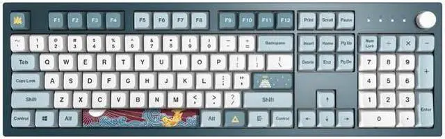 Alt view image 5 of 9 - Montech MKey Mechanical Gaming Keyboard: Customizable RGB LED, Premium MDA Profile PBT Keycap, Engineered Acoustics, Hot-Swappable, Gateron G Pro 2.0 Switches, Stunning Osaka Castle Theme, Freedom