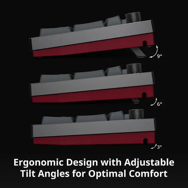 Alt view image 3 of 6 - Montech MKey Mechanical Gaming Keyboard: Customizable RGB LED, Premium MDA Profile PBT Keycap, Engineered Acoustics, Hot-Swappable Gateron G Pro 2.0 Switches, Stunning Osaka Castle Theme, Darkness