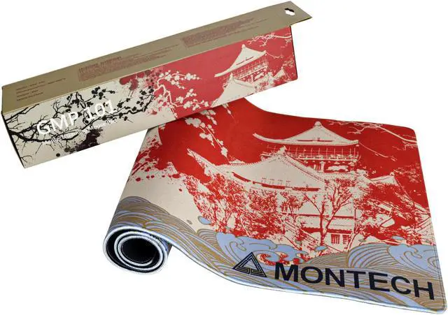Alt view image 3 of 7 - MONTECH Samurai Spirit Theme Gaming Mouse Pad - 35.4" x 15.7" Osaka Castle Design, Water-Resistant Surface, Anti-Slip Stability, Universal Mouse Compatibility, Durable Edge Wrapping