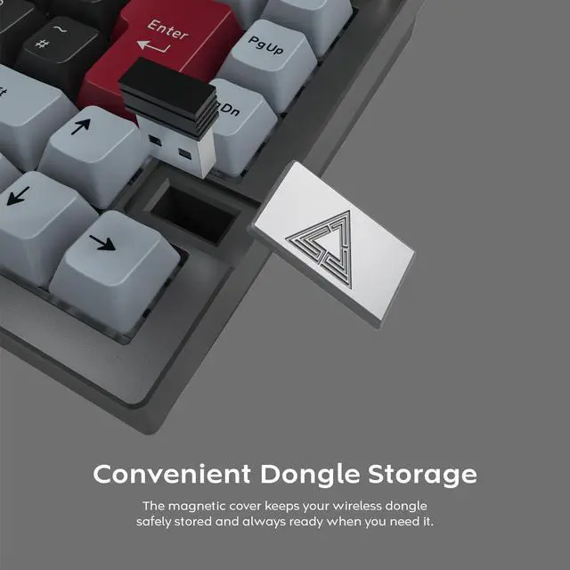 Alt view image 5 of 7 - MONTECH MKey PRO 75% TKL Wireless Mechanical Gaming Keyboard, Tri-Mode Bluetooth 5.2/2.4Ghz/USB-C, Hot-Swappable Gateron G Pro 3.0 Pre-lubed Switches, VIA & QMK Support - Darkness Brown