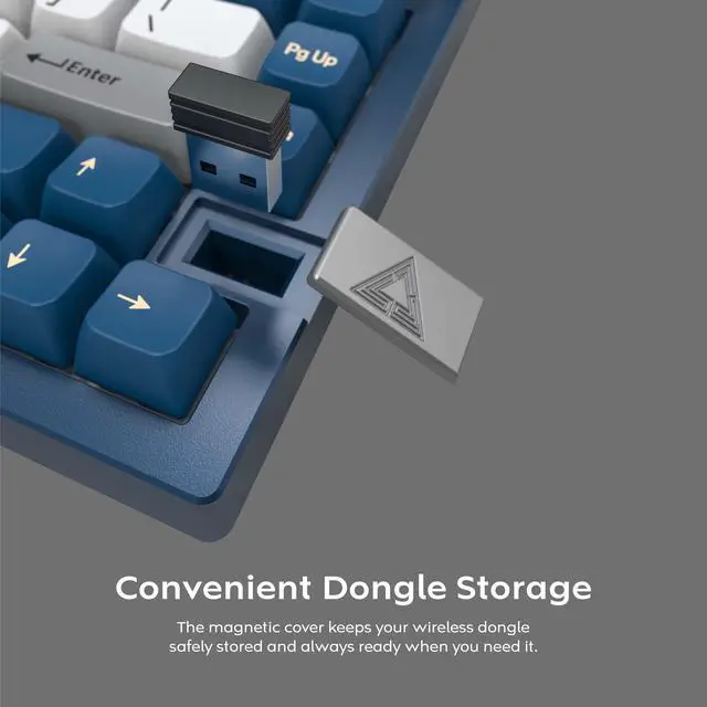 Alt view image 5 of 7 - MONTECH MKey PRO 75% TKL Wireless Mechanical Gaming Keyboard, Tri-Mode Bluetooth 5.2/2.4Ghz/USB-C, Hot-Swappable Gateron G Pro 3.0 Pre-lubed Switches, VIA & QMK Support - Brown Switch Freedom