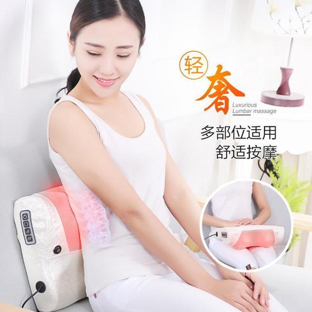 Cervical spine massager neck waist back massage cushion multi-function  lumbar heating whole body home electric massage pillow 