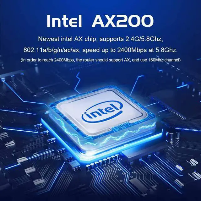 Alt view image 4 of 5 - 3000Mbps WiFi 6 PCI-E Network Card 802.11ax/ac Dual band 2.4G/5GHz Wireless  AX 200 PCI Express WiFi Bluetooth Adapter