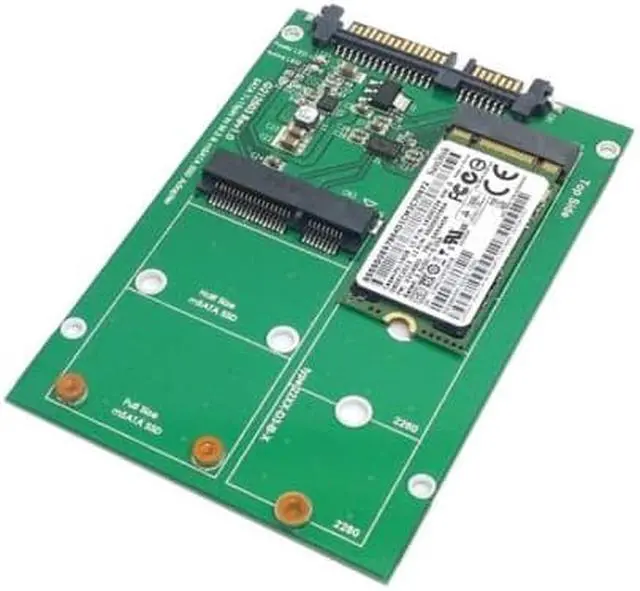 Alt view image 6 of 6 - Plugadget USB 3.0 to SATA 22pin 2.5 Hard Disk to 2 in 1 Combo Mini PCI- E 2 Lane M.2 NGFF & mSATA SSD Adapter Converter