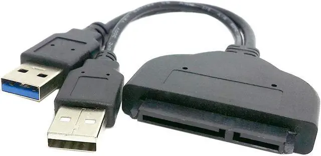 Alt view image 3 of 6 - Plugadget USB 3.0 to SATA 22pin 2.5 Hard Disk to 2 in 1 Combo Mini PCI- E 2 Lane M.2 NGFF & mSATA SSD Adapter Converter