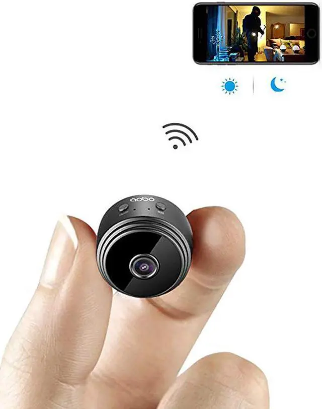 Main image of Plugadget Home Security Camera, Wifi Mini Hidden Camera with Motion Detection Night Vision, HD 1080P,  Built-in Battery, 32 G Micro SD Card Included