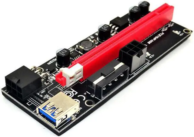 Alt view image 4 of 4 - 009s 16x PCI Express Riser Card PCI-E Extender USB3.0 SATA to 6Pin Mining Miner