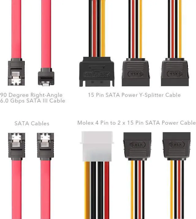 Alt view image 7 of 7 - 2.5 inch SSD to 3.5 inch Internal Hard Disk Drive Mounting Kit Bracket (SATA Data Cables and Power Cables Included)