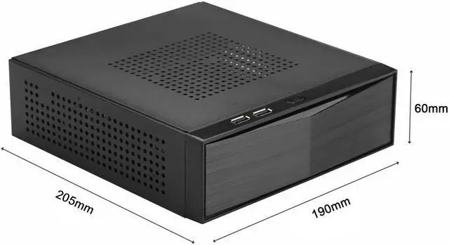 Alt view image 3 of 7 - Mini-ITX Chassis HTPC Case USB2.0 3.5'' HDD SECC 0.8mm Mini ITX Case HTPC Desktop Computer Cases