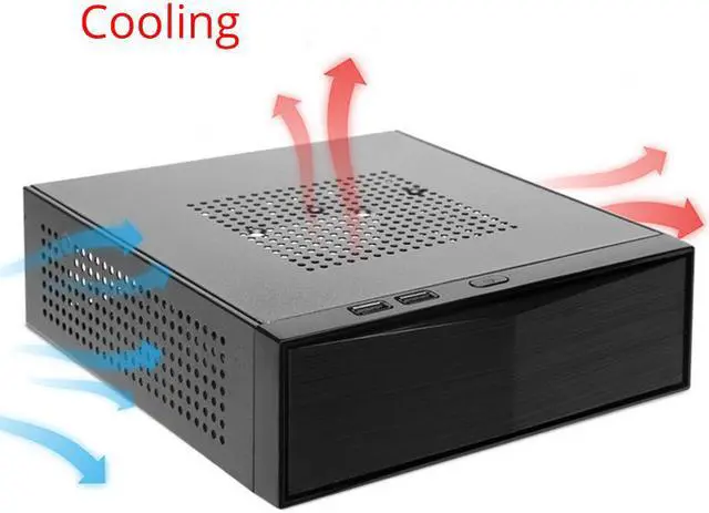 Alt view image 5 of 7 - Mini-ITX Chassis HTPC Case USB2.0 3.5'' HDD SECC 0.8mm Mini ITX Case HTPC Desktop Computer Cases
