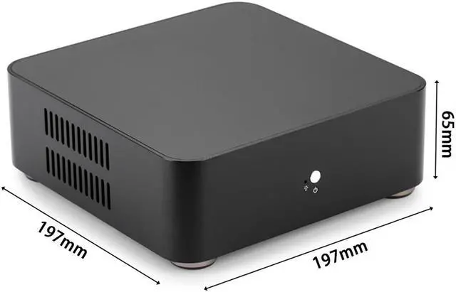 Alt view image 2 of 7 - Mini ITX Computer Case Aluminum PC Case Chassis HTPC With 2 USB 3.0 Ports