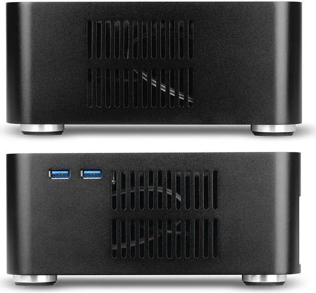 Alt view image 5 of 7 - Mini ITX Computer Case Aluminum PC Case Chassis HTPC With 2 USB 3.0 Ports