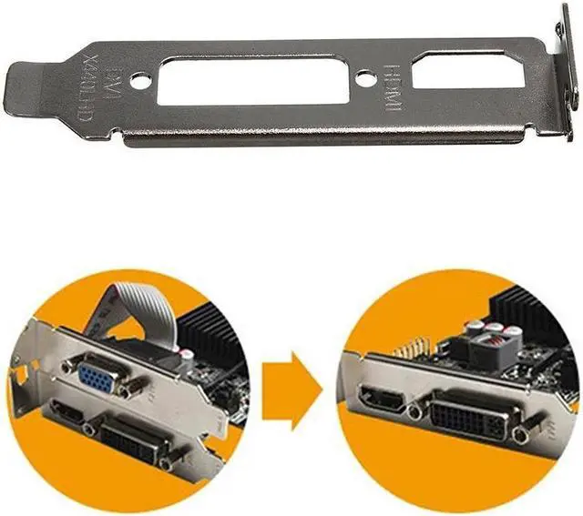 Alt view image 3 of 5 - Low Profile Bracket Adapter HDMI & DVI Port For Half Height Graphic Video Cards SAPPHIRE EVGA ASUS Palit