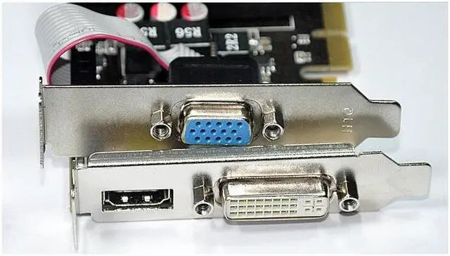 Alt view image 5 of 5 - Low Profile Bracket for HDMI+DVI+VGA ATI & Nvidia Video Card Slim Tower Case PC