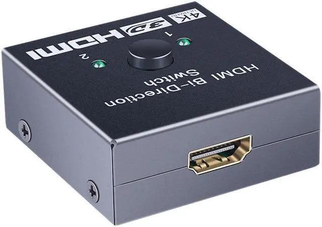 Alt view image 5 of 6 - 4K HDMI Switch 2 Ports Bi-directional 1x2 / 2x1 HDMI Switcher Splitter Supports Ultra HD 4K 1080P 3D HDR HDCP for PS4 Xbox HDTV