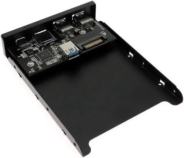 Alt view image 2 of 7 - Plugadget 2 USB 3.0 A Hub + SD + TF + Type C USB 3.1 to 20Pin Header Floppy Front Drive Panel