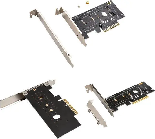 Alt view image 3 of 6 - M.2 to PCIe Adapter, NVME M2 SSD to PCI-e 3.0 x4 Gen3 Host Controller Expansion Card with Low Profile Bracket, Support M Key SSD Type 2280 2260 2242 2230 Converter to Desktop PCI Express Slot