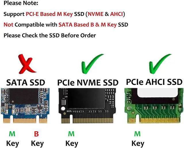 Alt view image 2 of 6 - M.2 to PCIe Adapter, NVME M2 SSD to PCI-e 3.0 x4 Gen3 Host Controller Expansion Card with Low Profile Bracket, Support M Key SSD Type 2280 2260 2242 2230 Converter to Desktop PCI Express Slot