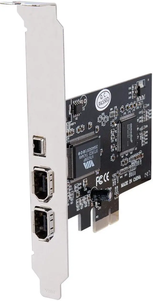 Alt view image 5 of 5 - Plugadget PCIE 1394 Firewire Card, PCI Express (1X) to External IEEE 1394 Adapter Controller (2 x 6 Pin + 1 x 4 Pin) for Desktop PC and DV Connection