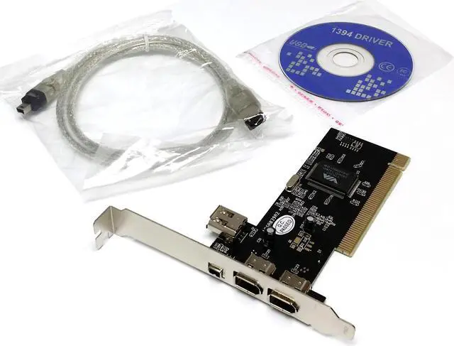 Alt view image 7 of 7 - Plugadget Firewire IEEE 1394 4/6 Pin PCI to 1394 DV Card Controller Video Capture Card Adapter with 6 to 4pin Firewire Cable