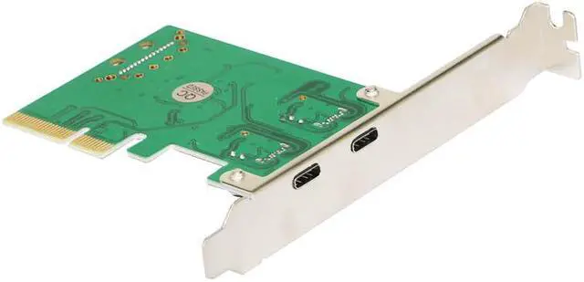 Alt view image 5 of 7 - Plugadget PCI-E 4x Express to USB 3.1 Adapter Card Dual USB-C Type C Gen II SuperSpeed 10Gbps Internal 15-Pin Power Connector with Asmedia Chipset