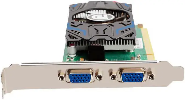 Alt view image 2 of 6 - Plugadget Dual Monitor Video Card 64 Bit 1G GDDR3 AMD Radeon R5 230 Eyefinity Multi-display Graphics Card with Two VGA Output 1080P Support for PC Case Mini ITX ATX HTPC Case