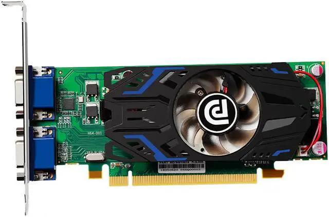 Alt view image 6 of 6 - Plugadget Dual Monitor Video Card 64 Bit 1G GDDR3 AMD Radeon R5 230 Eyefinity Multi-display Graphics Card with Two VGA Output 1080P Support for PC Case Mini ITX ATX HTPC Case