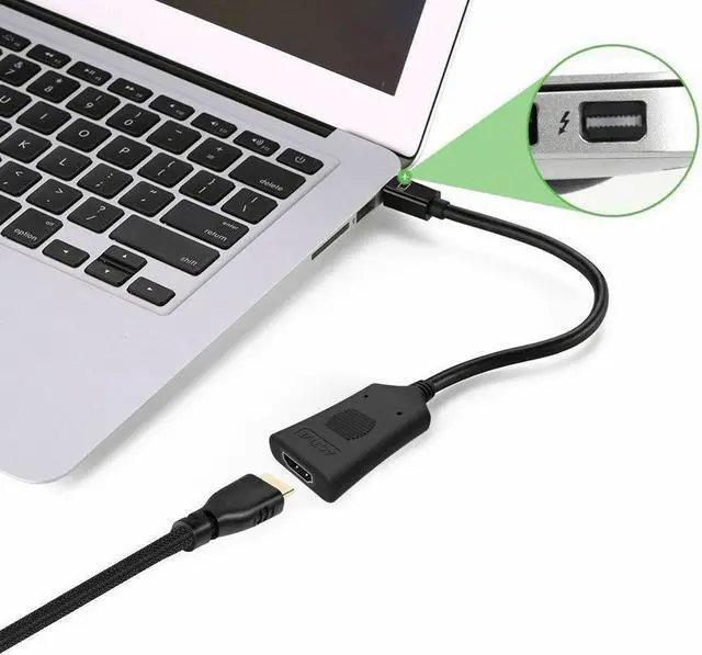 Alt view image 2 of 4 - Plugadget Active Mini DisplayPort to HDMI Adapter 4K mDP to HDMI Converter 4K*2K 30HZ For ATI Eyefinity Macbook PC