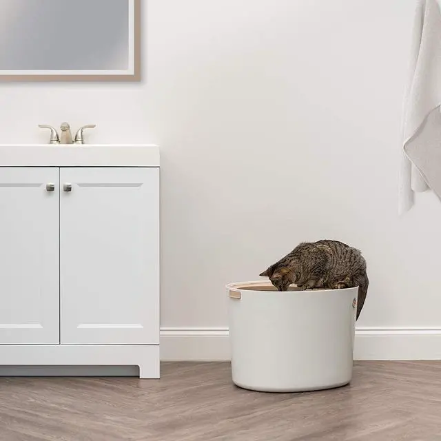 Alt view image 2 of 4 - IRIS Top Entry Cat Litter Box with Cat Litter Scoop