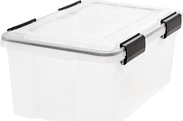 Main image of IRIS USA 19qt WEATHERPRO Airtight Plastic Storage Bin with Lid and Seal and Secure Latching Buckles