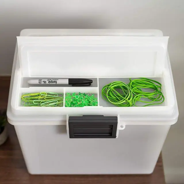 Alt view image 19 of 20 - IRIS USA, Inc Weather Tight Portable File Box 19Qt 11.5x10.4"x13.8" CL 110350