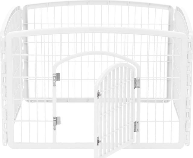 Alt view image 2 of 4 - IRIS 24-inch Exercise 4-Panel Pet Playpen with Door, White
