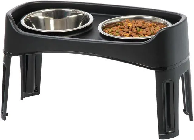 Alt view image 3 of 4 - IRIS Large Plastic Elevated Feeder, Black