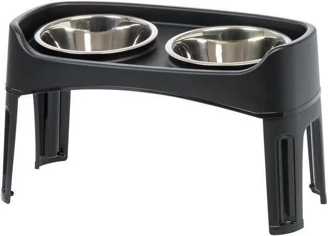 Main image of IRIS Large Plastic Elevated Feeder, Black