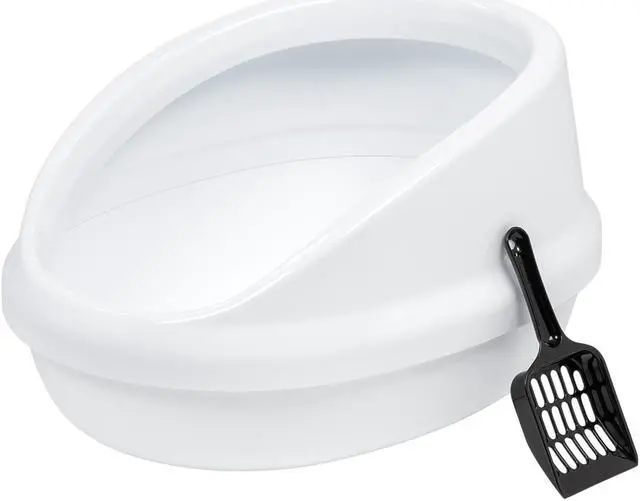 Main image of IRIS Large Shielded Litter Pan, 1Pack, White
