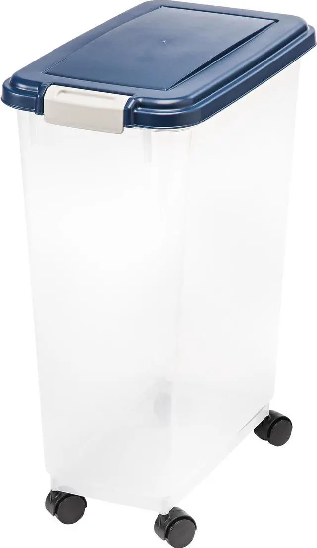 Main image of IRIS Airtight Pet Food Storage Container, 47 Quart, Navy
