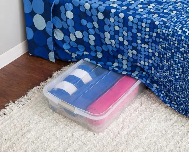 Alt view image 9 of 11 - IRIS USA 50qt Underbed Storage Latching Container, Clear