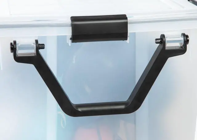 Alt view image 3 of 4 - IRIS USA 103qt WEATHERPRO Wheeled Plastic Storage Bin with Seal Latching Lid and 6Buckles, Pull Handle